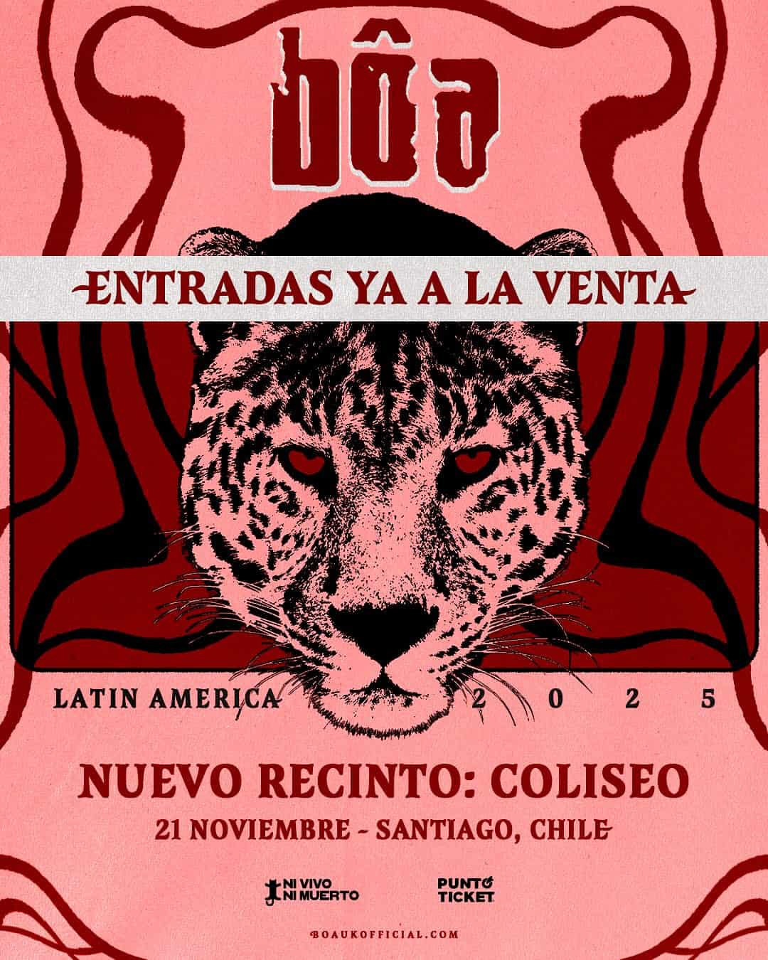 La banda británica Bôa llega al Teatro Coliseo