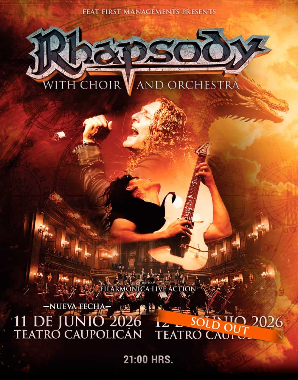 Rhapsody regresa a Chile con su épico show sinfónico en el Teatro Caupolicán